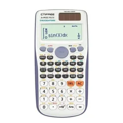 Nouvelle calculatrice scientifique d'origine FX 991ES PLUS, avec 417 fonctions, idéal pour étudiant, lycée, université, bureau, batterie à pile ronde 