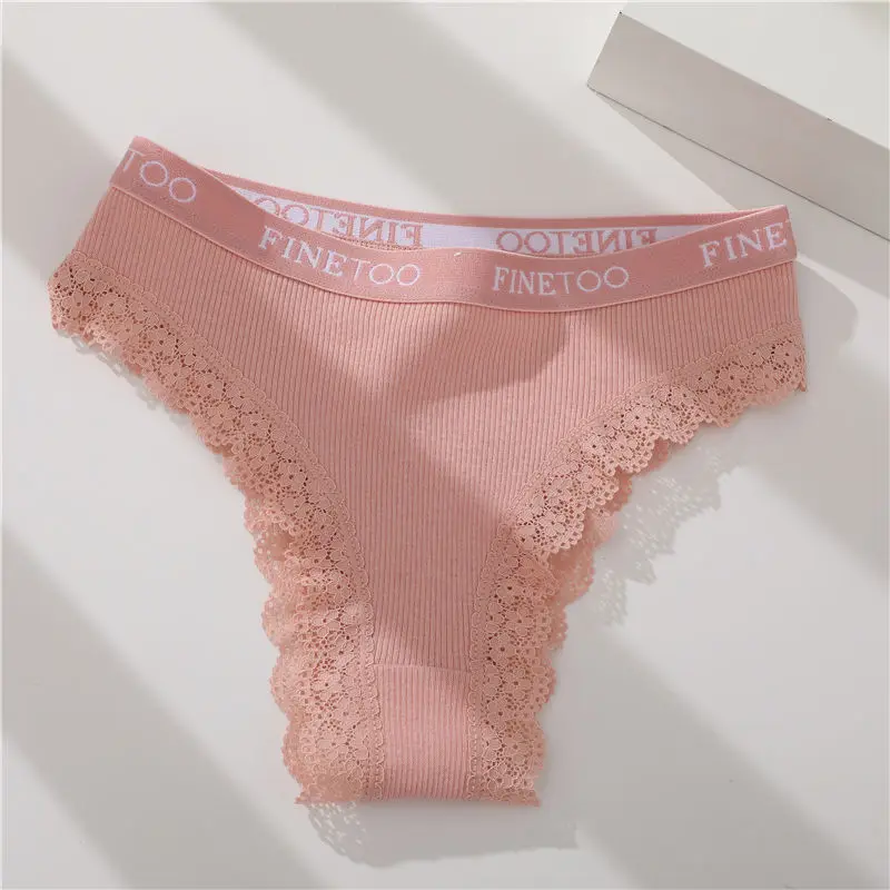 Lace Cotton Brazilian Panties Set - Womens Sexy G-String Thongs Plus Size M-2XL 3PCS
