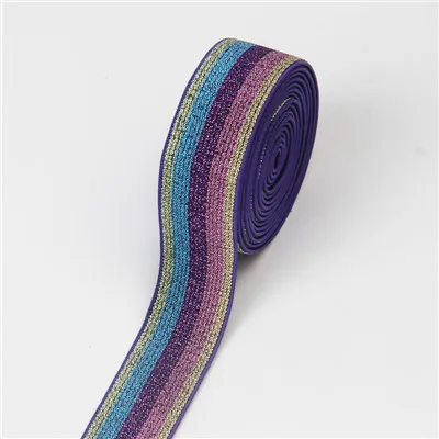 purple color Эластичные резинки 2,5 см., 25 мм., леопардовые резинки на талии, резинки для одежды, нижнего белья, брюк, аксессуары для шитья - Цвет: purple color