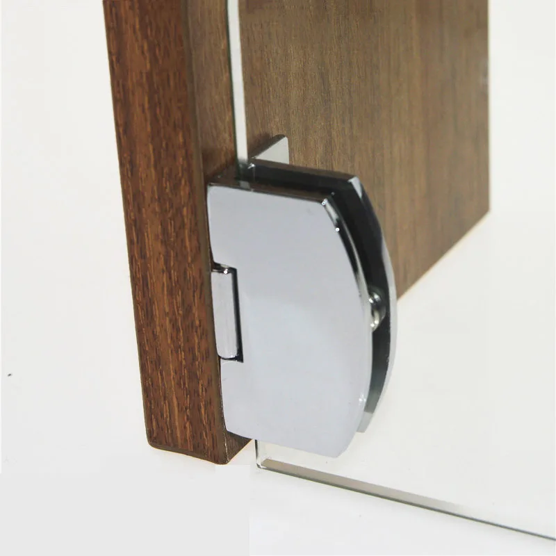 

Brand New 4PCS Glass Cabinet Hinges Cupboard Wine Cabinet Door Hinges Clamps No Drilling