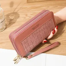 

New Women's Wallet Double zipper stone pattern wallet Large capacity pocket soft pocket Coin Purse Wallets For Woman handbags