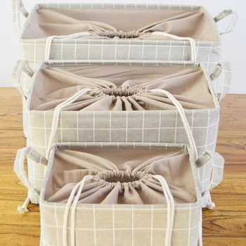 

1 Pc Linen Cotton Storage Box Clothes Storage Basket Organizer Kid Toy Storage Basket Home Decor