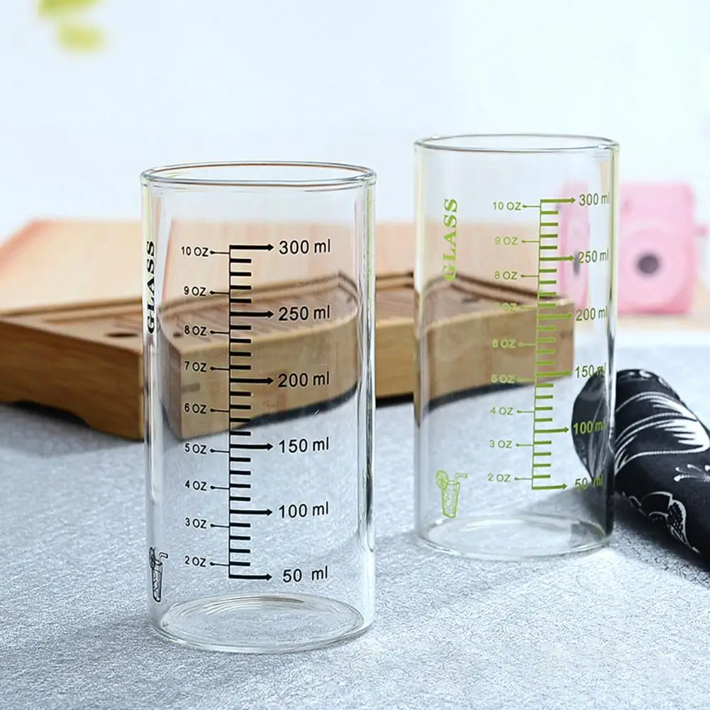 Glass Measuring milk Cup With Scale Supplies Espresso Glass Ounce Cup Kitchen Measure Tool mug