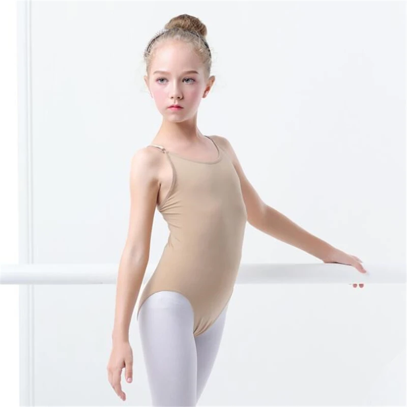 Children Kids Camisole Nude Ballet Dance Leotard Seamless Girls Underwear  Skin Colored Gymnastics Leotard For Girls