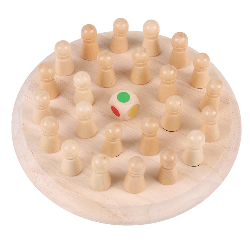 1Set Color Cognitive Ability Toys For Children Wooden Memory Match Stick Chess Game Fun Block Board Game Educational