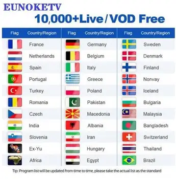 

EUNOKETV IPTV subscription FOR Portugal Spain Germany Sweden Norway iptv for Android M3u NOT WITH TV BOX,IPTV Subscription only