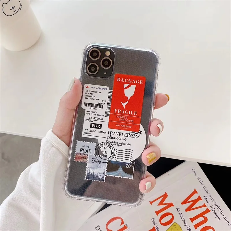 Cute kpop EXO Returns Black White Flag Phone Case For iPhone 11 Pro XS Max XR X 6s 7 8 Plus Shockproof Transparent Soft Cover