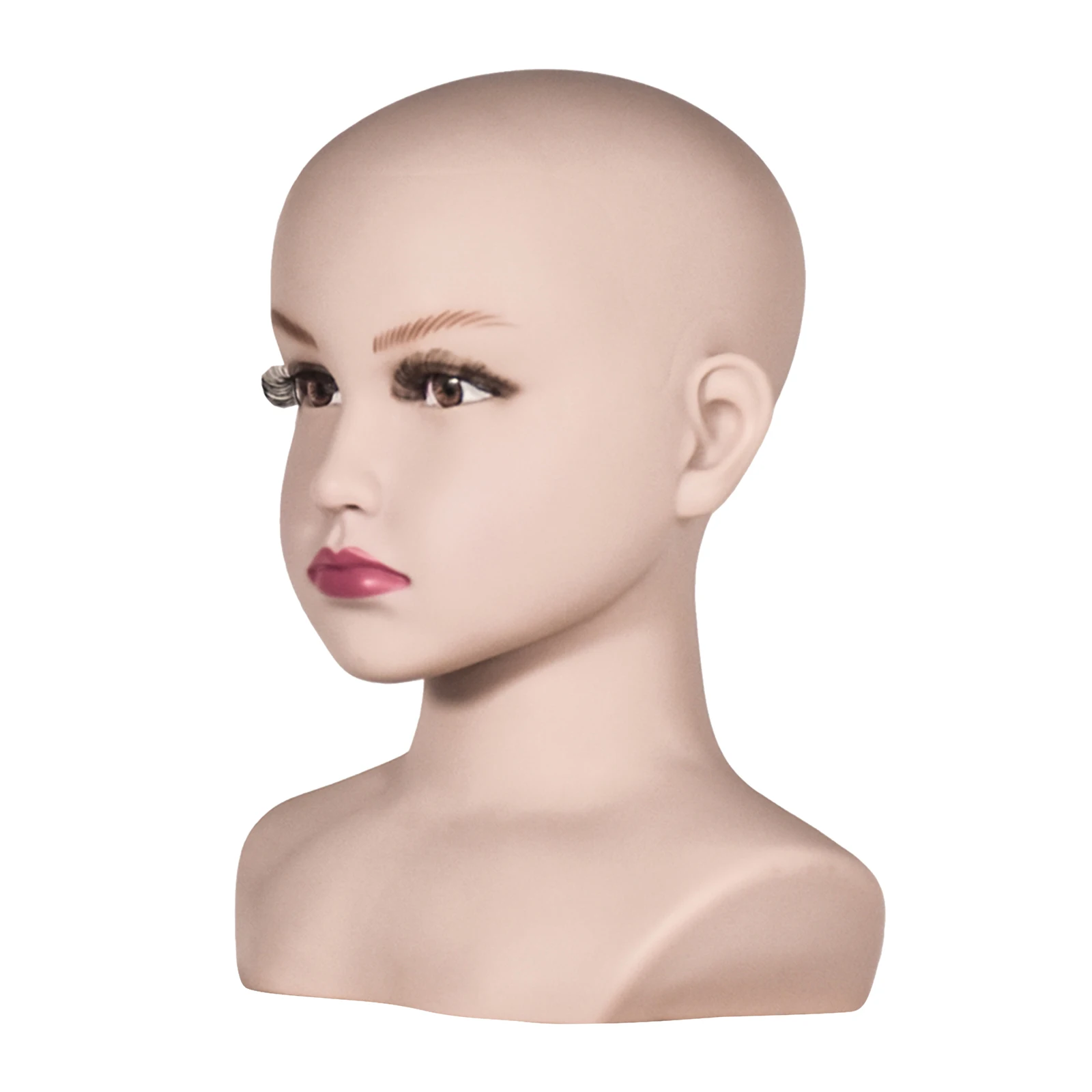 Child Mannequin Head Model Hat Wig Scarf Glasses Display Stand Rack Kids Jewelry