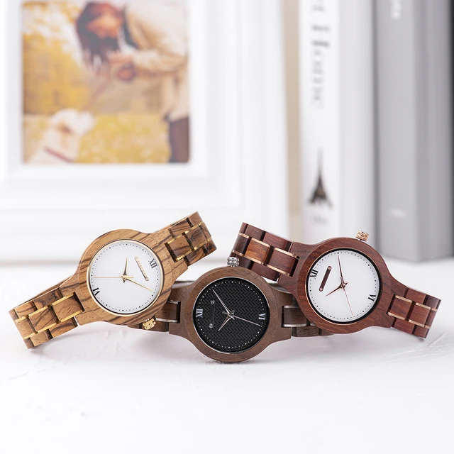 BOBO BIRD New Design Watch Women Reloj Mujer Quartz Wristwatch Female Japan Movement Wooden Gift Box zegarek damski Dropshipping 5