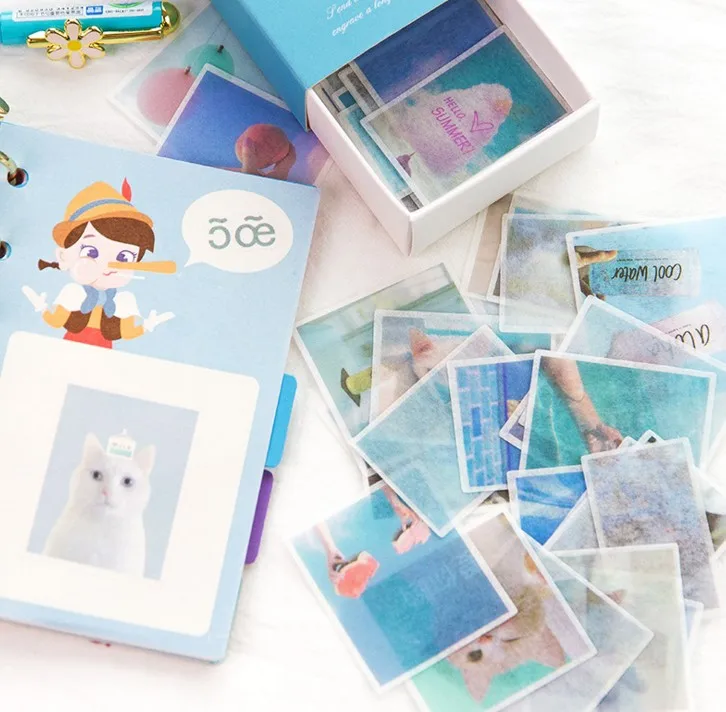 120Pcs/Pack Kawaii Animal Stationery Stickers Decorative Stickers Adhesive Stickers DIY Decoration Diary Children Gift