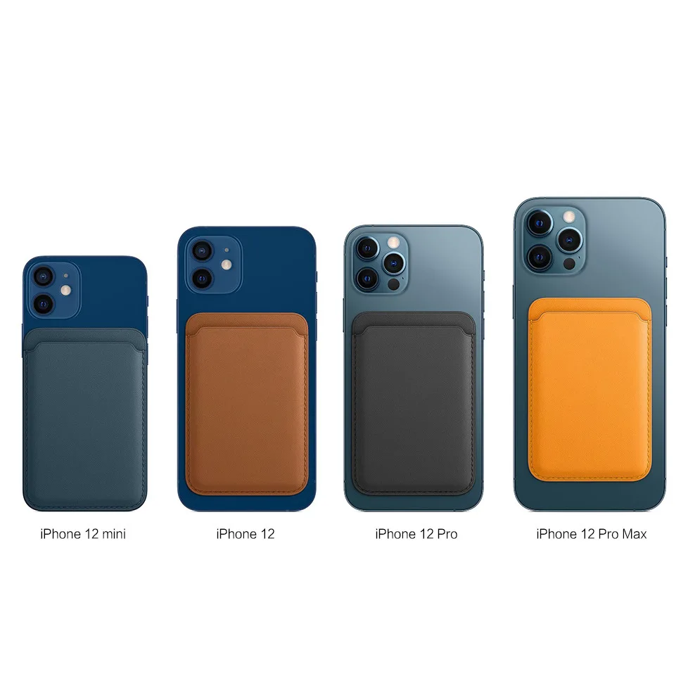 Кожаный кошелек для iphone 12 mini /12 Pro Max с футляром карт MagSafe магнитный модный