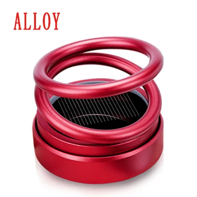 Автомобильный Солнечный освежитель воздуха автомобильный ароматизатор автомобильное двойное кольцо подвеска вращающийся ароматерапия аромат для авто - Название цвета: red and 1 fragrance