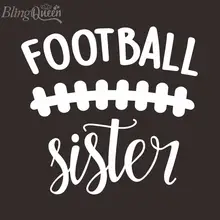 BlingQueen 12 шт./лот голограмма теплопередачи виниловые пластыри гладить на переводах для одежды логотип Футбол сестра дизайн