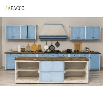 

Laeacco Kitchen Scene Photo Background Modern Kitchen Interior Scene Personalized Photography Background Cloth For Photo Studio