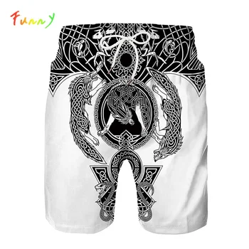

Children's Shorts Boys Summer Quick Dry Swim Trunk Viking 3D Print Swimsuit Kids Short Fille 8 10 12 14 Years Casual Beach Wear