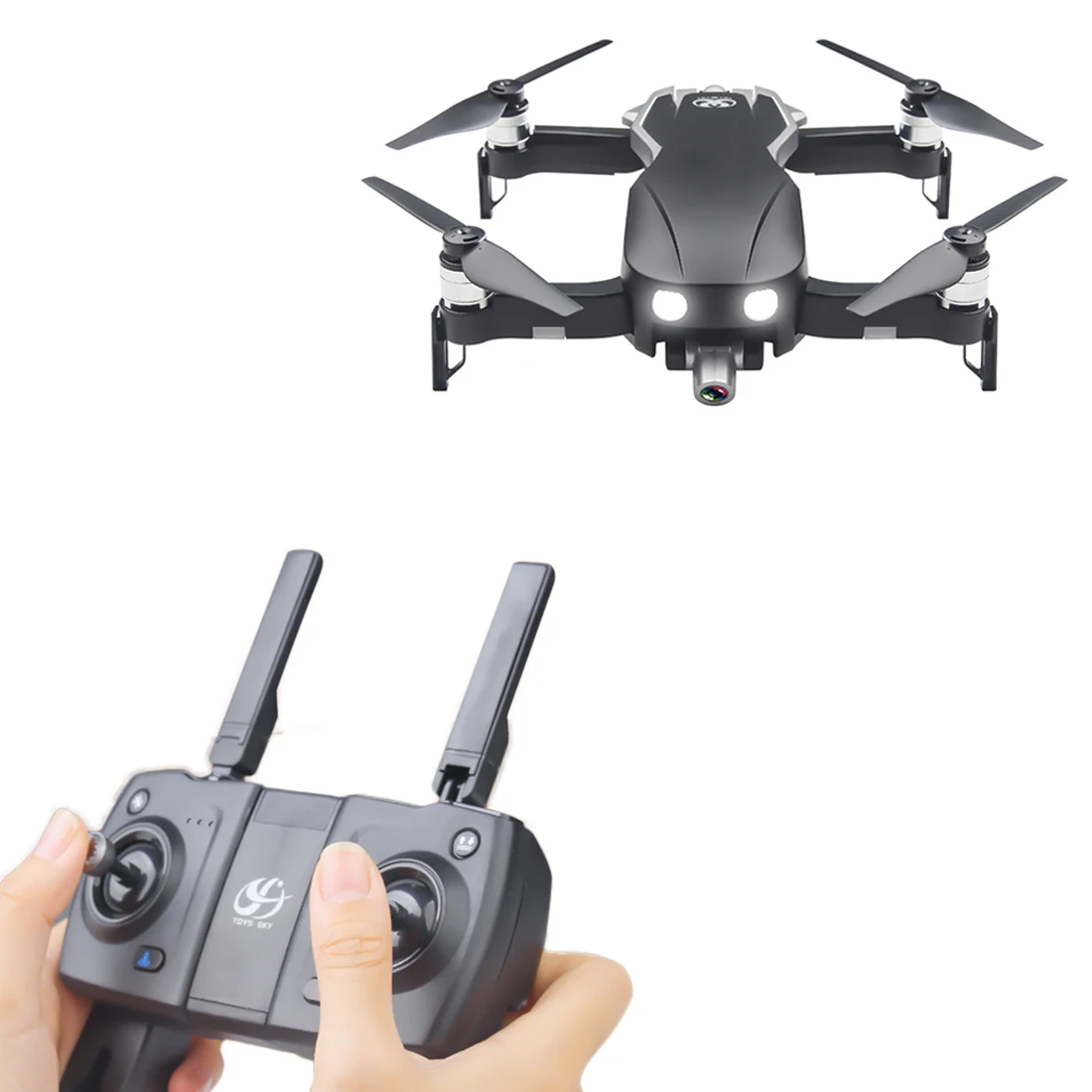 

Hot 4K HD Foldable RC Quadcopter Drone Two-Axis Gimbal Brushless Motor GPS Positioning Gesture Sensing With Storage Bag - Black