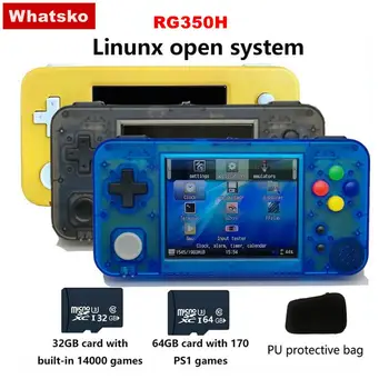 

Whatsko GKD 350H - GameKiddy RG350 H IPS Retro Handheld Video Game Console For PS1 3.5 inch RG350H Palygo System Gaming Console