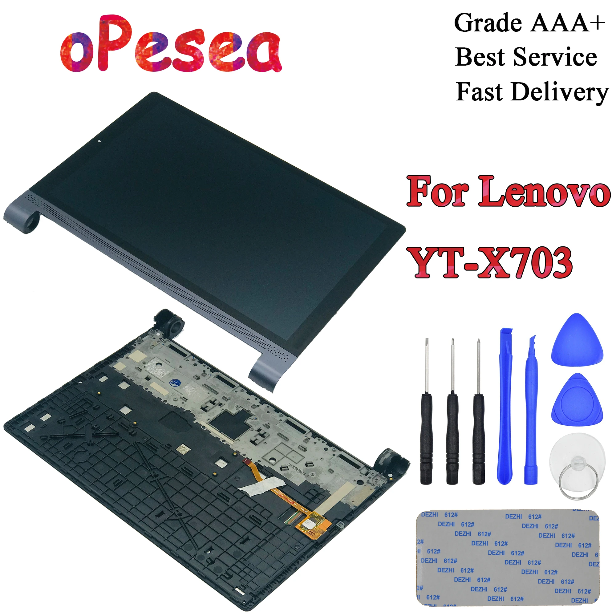 Дешево OPesea для lenovo YOGA Tab 3 10 Plus X703L X703F YT X703L YT X703F сенсорный экран дигитайзер ЖК дисплей Панель Стекло в сборе
