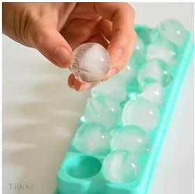 Высокое качество, 3D Круглый ледяной шар, ледяной кубик, Фруктовница, кухонные формы, большая емкость, пластиковый поддон под лед, 14 решетчатая замороженная форма - Цвет: green