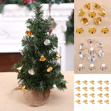 Маленькие Мини-колокольчики 1,1 см, 2,1 см, золотые, серебряные, для домашних животных, подвесные металлические колокольчики, свадебные, рождественские украшения, аксессуары, колокольчики для рукоделия
