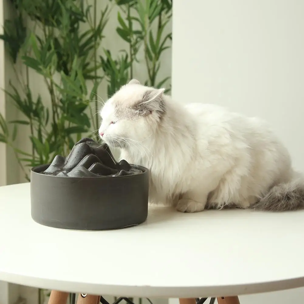 Electric Ceramic Drinking Fountain For Cats Dogs Drinking Bowl Automatic Cat Water Fountain Dispenser Pet Products Food Bowl