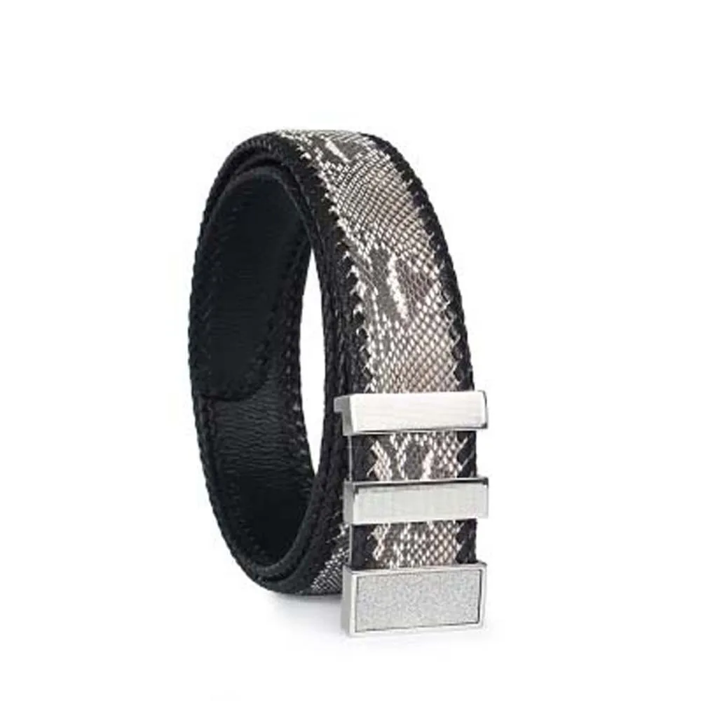 yuanhui Thailand import weaving Python skin men belt male snake leather Smooth buckle business leisure | Аксессуары для одежды