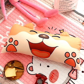 

Pet Dog Shape Pillow Inner Kids Bedroom Decor Cotton Round Body Cushion Rectangle Sleep Nap Pillow Home Gift