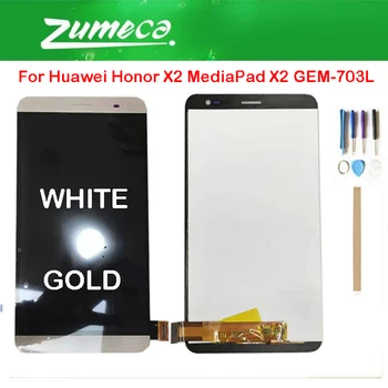 

Original For Huawei Honor X2 MediaPad X2 GEM-703L LCD Display+Touch Screen Digitizer Assembly White Gold With Tools tape