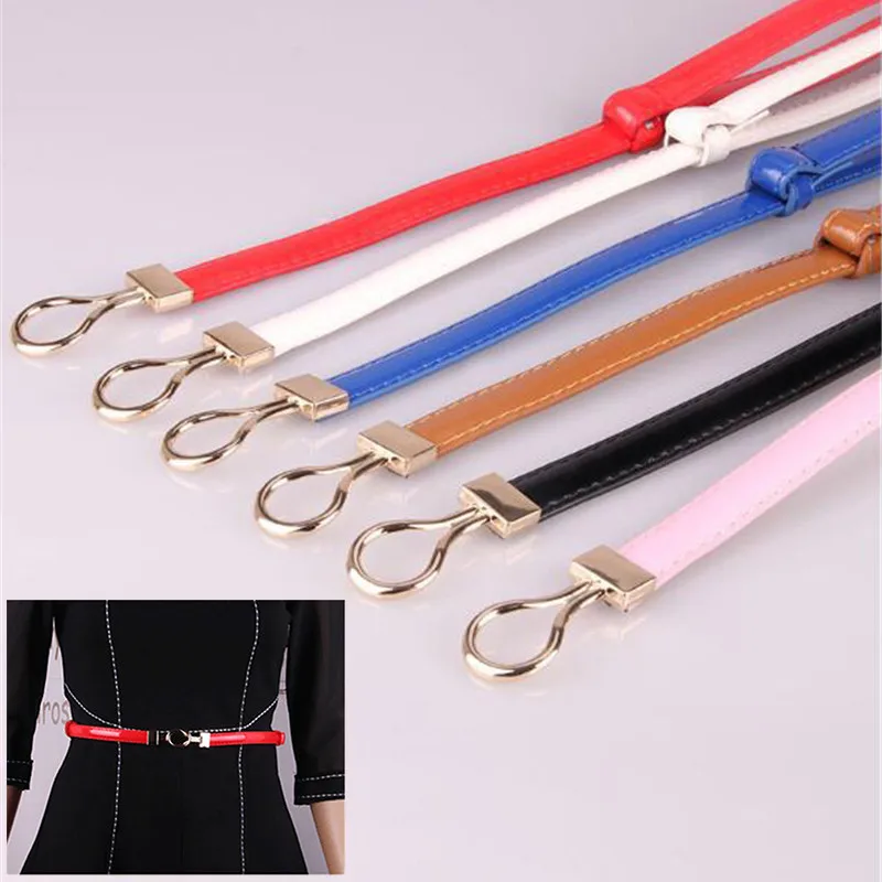 

2020 Thin PU Belt Female Pure Color Waist Belts Women Dress Wild Small Waistband Strap cinturon mujer cinto feminino cinturones