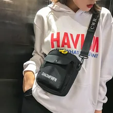 New Style Shoulder Fashion Korean-style Versatile Retro Laziness-Style Students INS Online Celebrity Black Canvas Bag Women