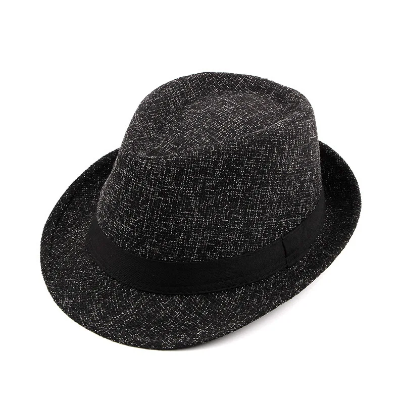 Autumn Winter Leopard Fedora Hat Men Women Imitation Woolen Top Felt Jazz Hats Godfather Sombrero Caps Gentleman Hat Sombrer