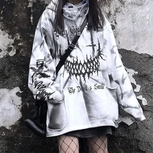 

Emo Gohtic Punk Hoodie Sweatshirt Goth Harajuku Japanese Streetwear Funny Grunge Special Hoodies Women Gothic Mall Tops Clothes