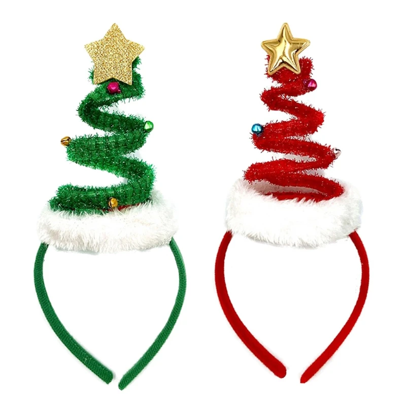 Купить Coil Tree Hair Hoop Xmas Headdress Bell Hairband Holiday Party Headbands Christmas Creative Photo Props  | Отзывы и видеообзор (1005003175186179)