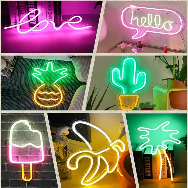 Неоновые вывески в форме банана, светодиодный неоновый свет, художественные настенные декоративные USB огни для детской комнаты, спальни, подарок на день рождения, вечерние, для декора бара