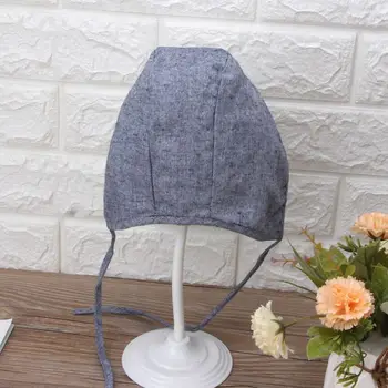

Baby Hat Vintage Newborn Photography Double Side Linen Strap Beanie Boys Girls Props Cap Countryside Costume Kids Bonnet M-2XL