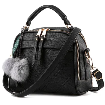 

LANLOU bags for women 2019 fashion Hairball women shoulder bag luxury handbags women bags designerCasual crossbody bag for women