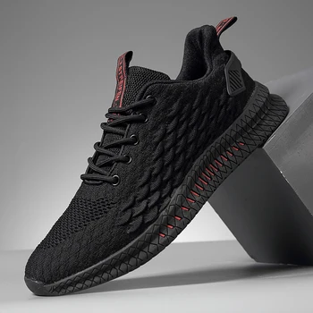 

2020 High Quality Men Shoes Sneakers Mesh Lace Up Men Shoes Breathable Flat Soft Men Shoes Running Sport Footwear Big Size 44