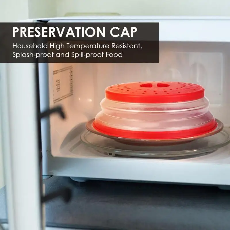

Collapsible Microwave Cover Silicone Fruit Vegetables Colander Strainer Lid Kitchen Tools for Fruit