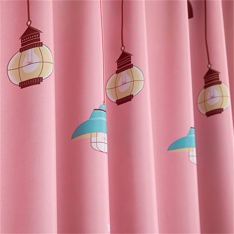 Cartoon Print Blackout Curtains Polyester Window Curtains Blinds Drapes For Living Room Home Decoration
