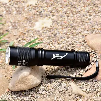 

Electric Torch Rotary Switch Aluminum Alloy Flashlight Zooming Tool Sporting Goods Professional Outdoor Supply Light Fixture