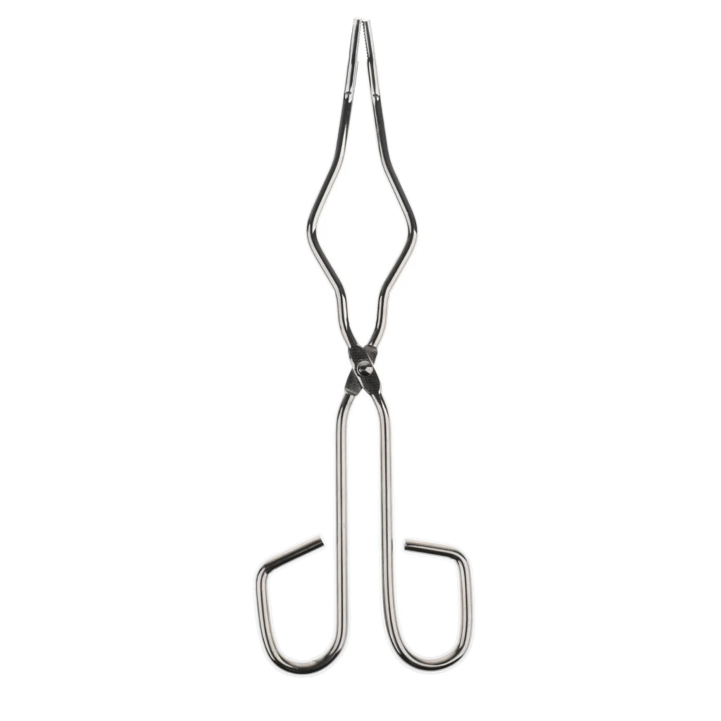Chemistry Experiment Heating & Melting Crucible Tongs Crucible Holder silver color Chemistry Experiment Heating & Melting Crucible Tongs Crucible Holder silver color