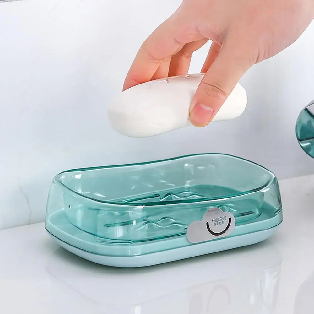 OTHERHOUSE прозрачный двухслойный держатель для мыла блюдо мыло лоток-сушилка тарелка мыло Коробка Для Хранения Чехол Контейнер для ванной комнаты Органайзер
