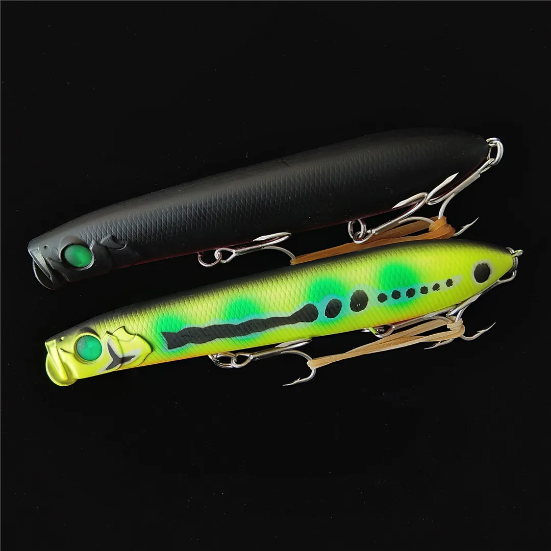 Swolfy 2 шт. 13 см 26,7 г искусственная приманка PESCA рыболовные приманки 3D Цветные снасти топ Поппер воблер для рыбалки кренкбейт - Цвет: c 2622 2pcs