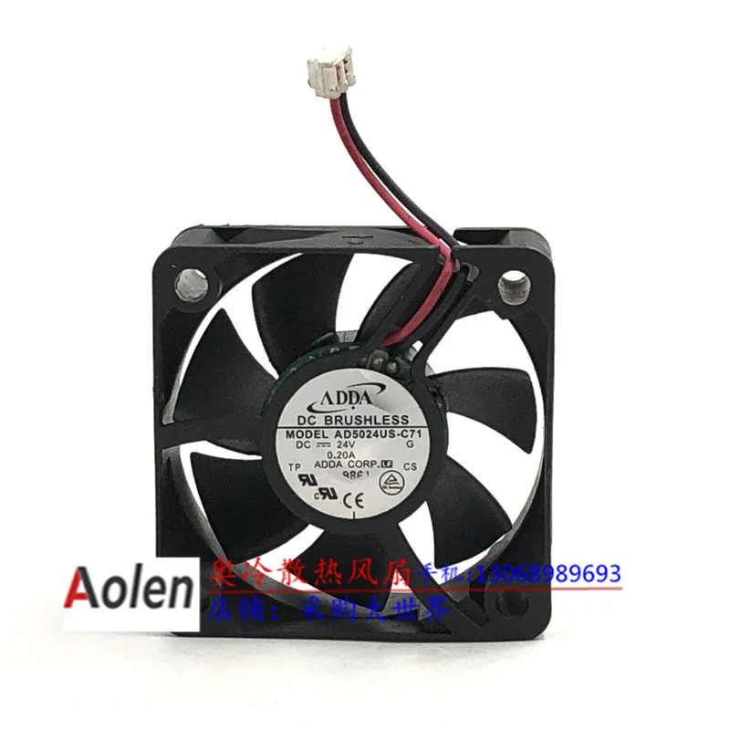 ADDA AD5024US-C71 DC 24V 0.20A 50x50x20 2-Wire Server Cooling Fan | Компьютеры и офис