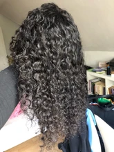 Pelucas de cabello humano con frente de encaje para mujer, ONDA DE AGUA 360, peluca frontal de encaje, pelucas de cabello brasileño, peluca ondulada de agua, peluca de cabello humano rizado