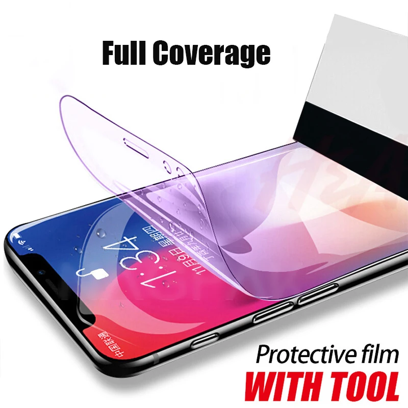 

Full Soft Hydrogel Film For iphone 8 7 6 6s Plus X Cover Screen Protector For iphone XS Max XR X 8 7 Protective Film Not Glass