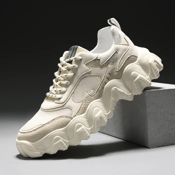 

Jogging Sneakers Men Thick Bottom Running Men Shoes High Quality Youth Gym Sneakers Mesh Breathable Athletic Shoes For Mens