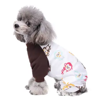 

2018 Lovely Dog Jumpsuits Puppy Clothes Adorable Paws Dog Pajamas Cloth For Dog Cozy Soft Shirt