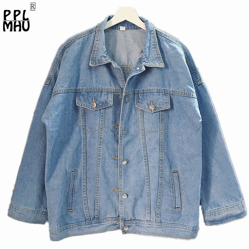 

Basic Streetwear Jeans Jacket Women Fashion Casual Denim Jacket Hip hop Clothes Top Plus Size Loose Autumn Coat Femme Outwear