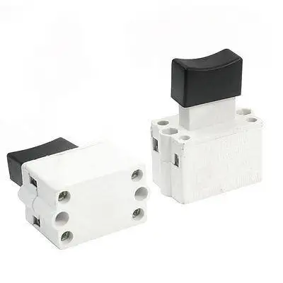

2 Pcs Momentary DPST Normal Open Electric Power Tool Switch for Cutting Machine
